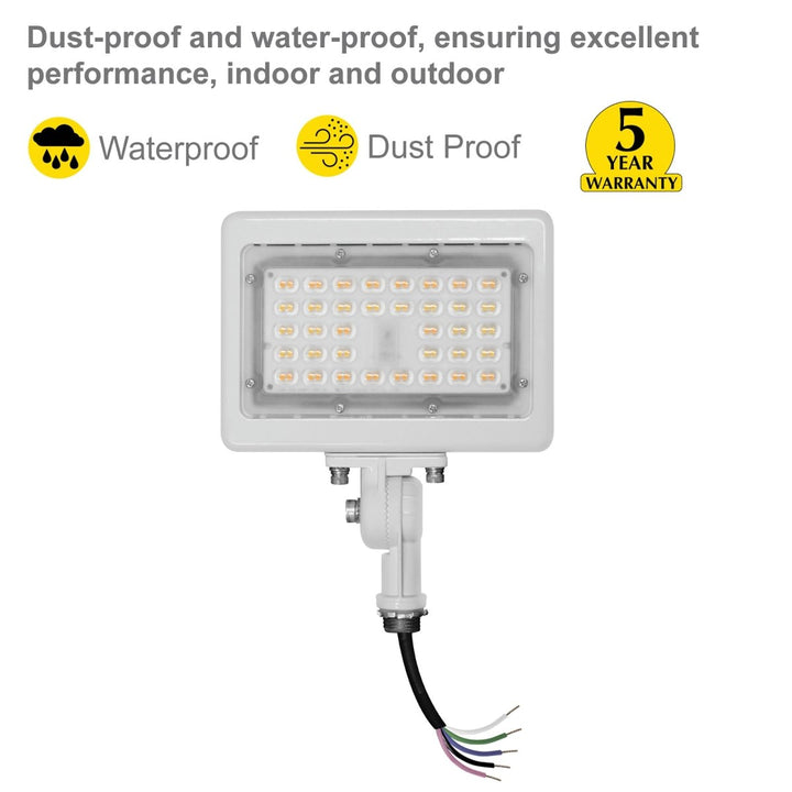 15W LED Flood Lights Outdoor Security Lighting - Waterproof - 3CCT 3000K-5000K - 2100LM - Knuckle Mount