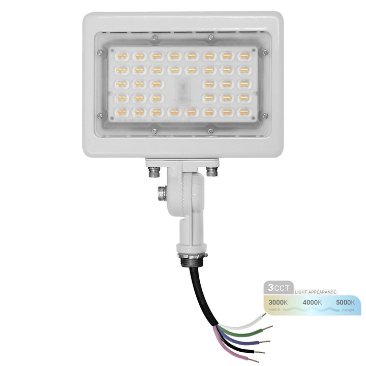 15W LED Flood Lights Outdoor Security Lighting - Waterproof - 3CCT 3000K-5000K - 2100LM - Knuckle Mount