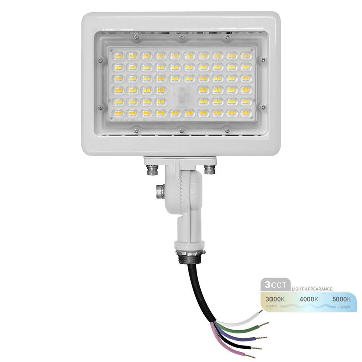 50W LED Flood Lights Outdoor Security Lighting - Waterproof - 3CCT 3000K-5000K - 7050LM - Knuckle Mount