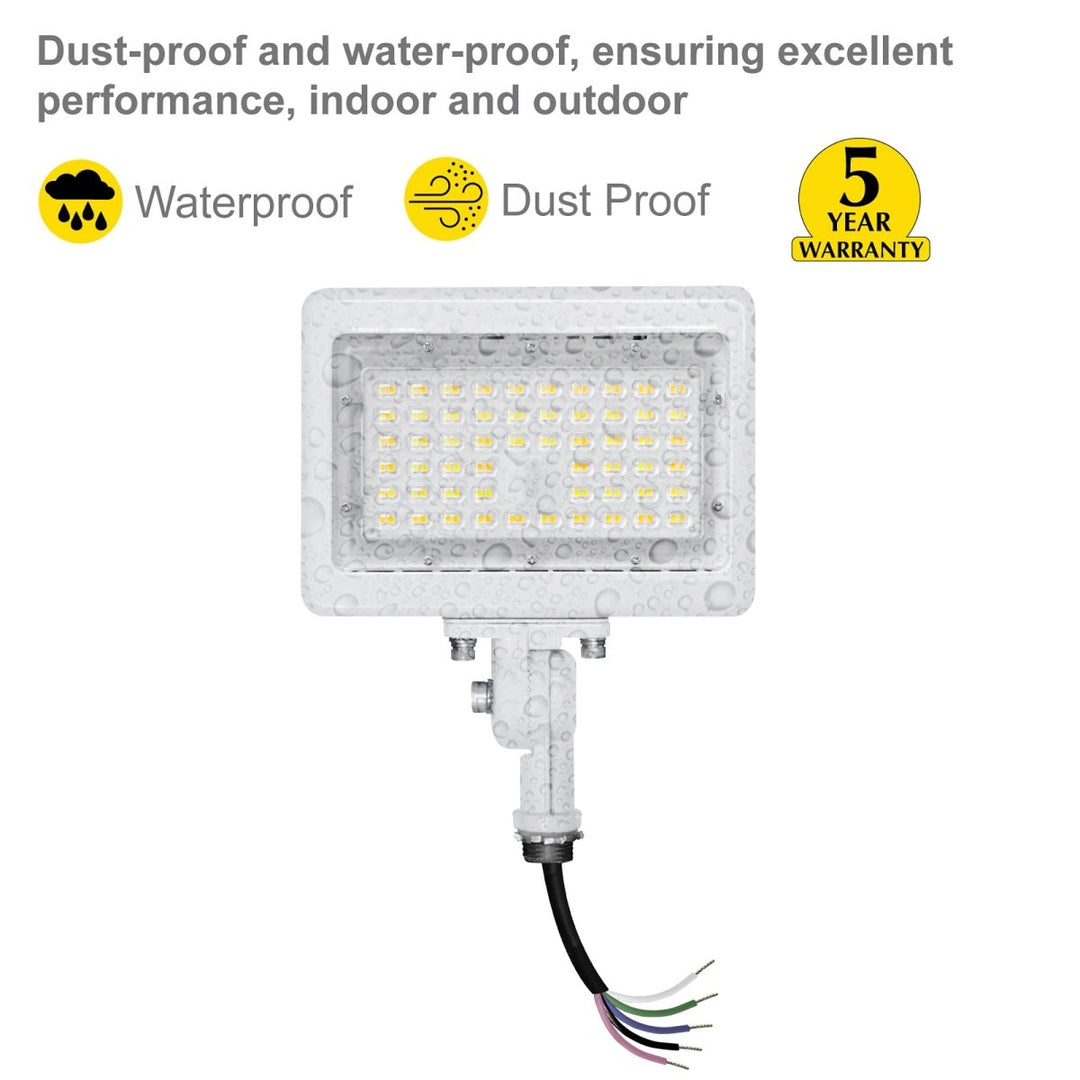 50W LED Flood Lights Outdoor Security Lighting - Waterproof - 3CCT 3000K-5000K - 7050LM - Knuckle Mount