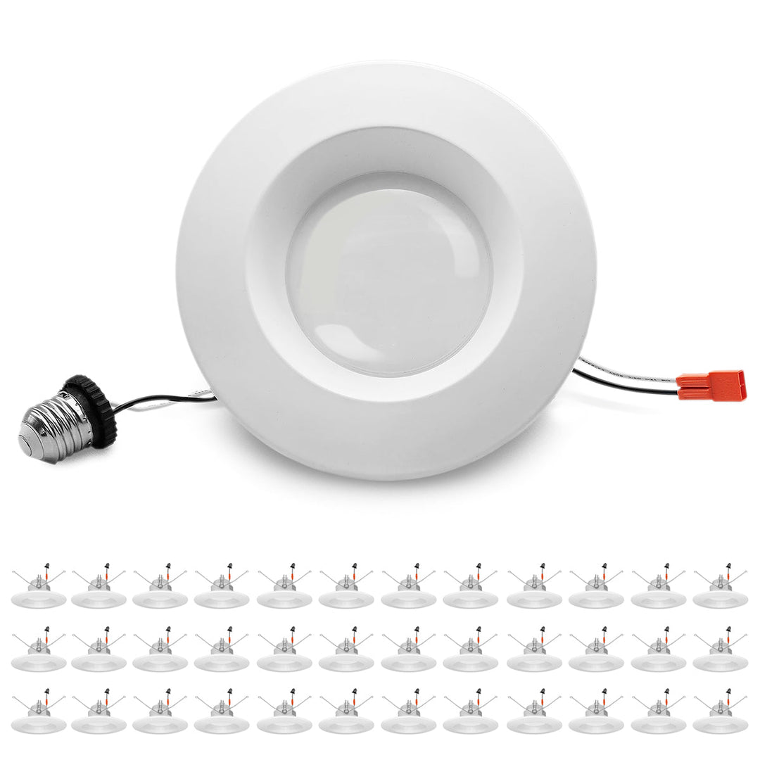 5/6" Inch Retrofit LED Recessed Can Lights - Wet Rated - 5CCT 2700K-5000K - 1300LM