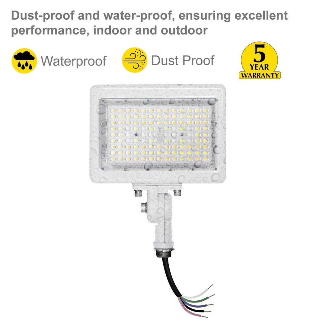 90W LED Flood Lights Outdoor Security Lighting - Waterproof - 3CCT 3000K-5000K - 12600LM - Knuckle Mount