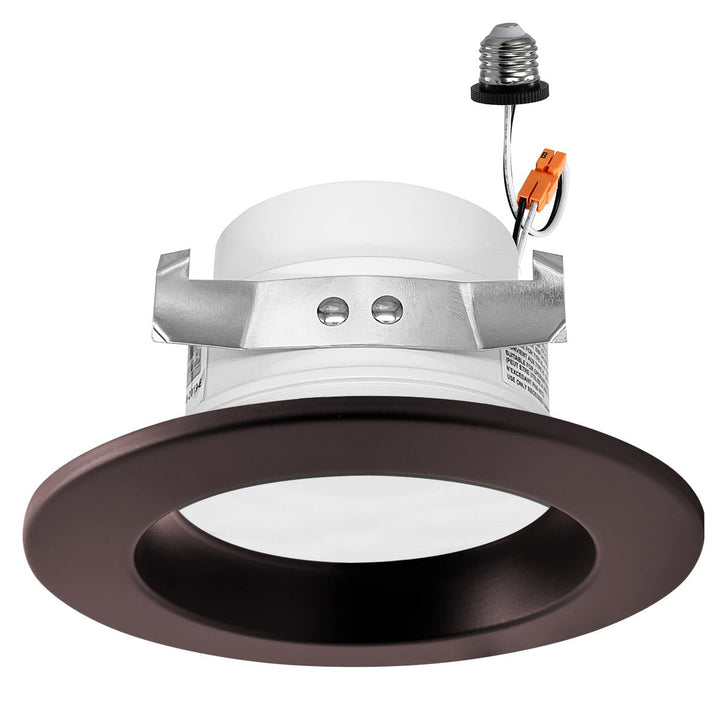 4" Inch Bronze Retrofit LED Recessed Can Lights - Wet Rated - 5CCT 2700K-5000K - 680LM