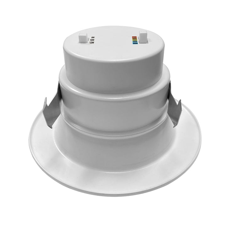 NuWatt 4 Inch Round Retrofit Downlight - 3 Wattage Selectable 12W/10W/8W - 5 Color Changing Temperatures 2700K - 5000K (5CCT) - Dimmable - CRI>90 - E26 Quick Connect Included